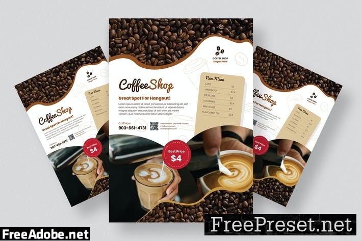 Coffee Shop Flyer Design Q5Z63BW