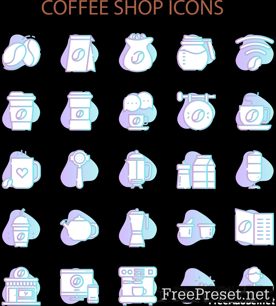 Coffee Shop Icons Set