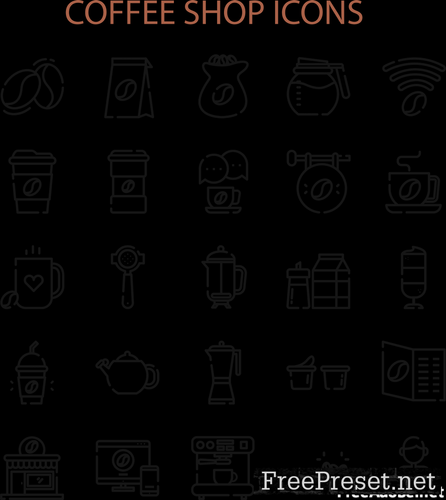 Coffee Shop Icons Set