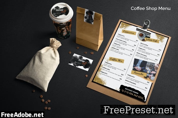 Coffee Shop Menu Template THAMD8T