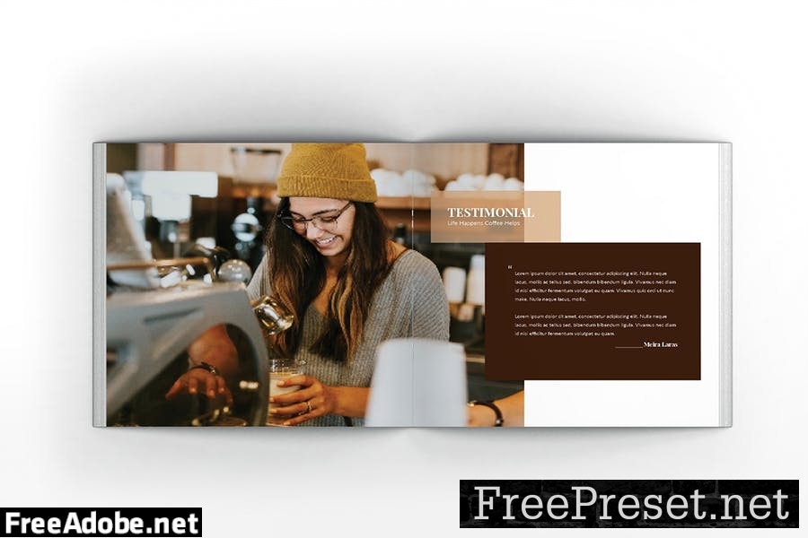 Coffee Shop Square Brochure Template