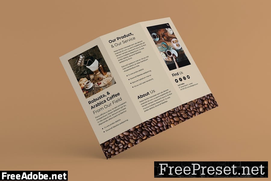 Coffee Shop Trifold Brochure