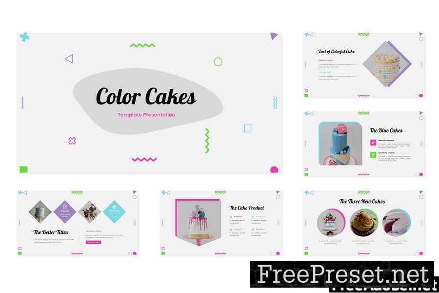 Color Cakes - Powerpoint Template