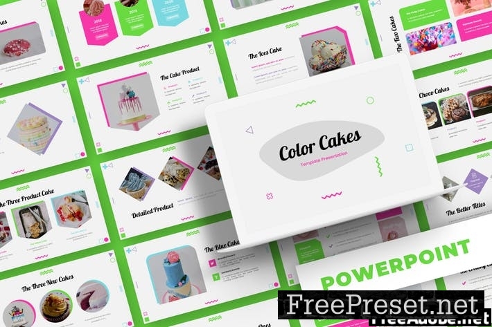 Color Cakes - Powerpoint Template NKWWHC8