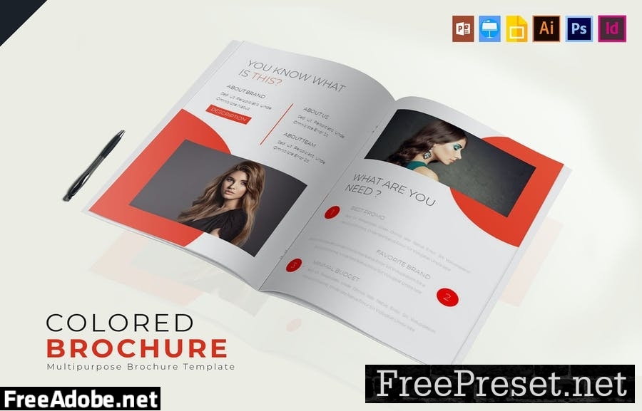 Colored | Brochure Template XA8GBYG