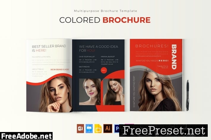 Colored | Brochure Template XA8GBYG