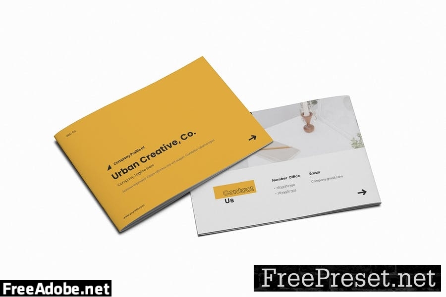 Company Profile A5 Brochure Template YGU3PE3