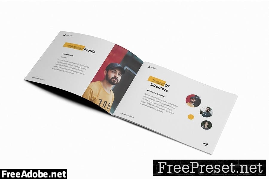 Company Profile A5 Brochure Template YGU3PE3