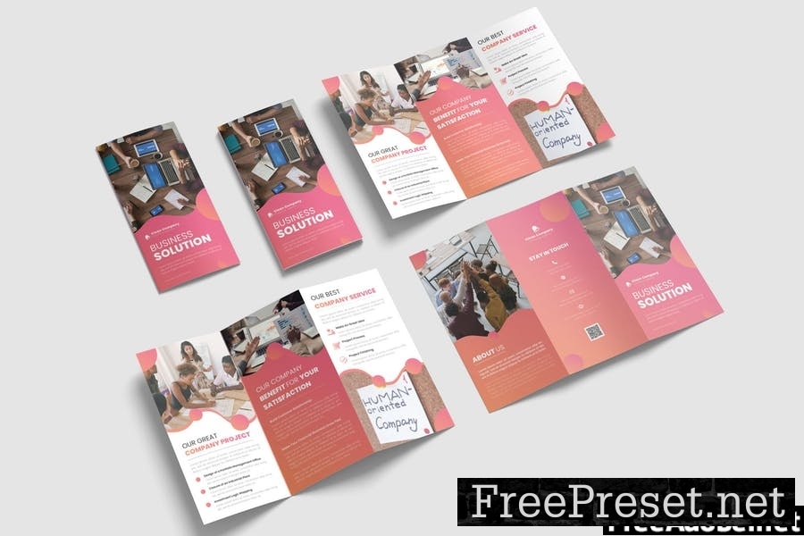 Company Solution Trifold Brochure