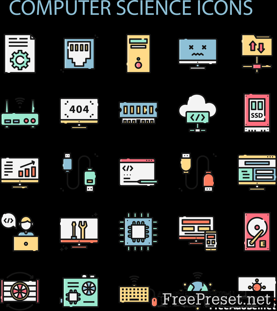 Computer Science Icons Set