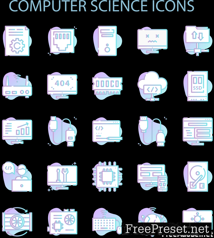 Computer Science Icons Set