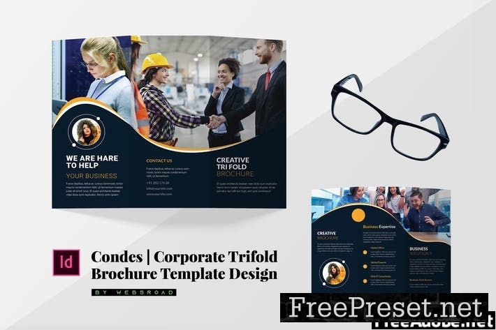 Condes | Corporate Trifold Brochure Template Desig AZ6QK7Z