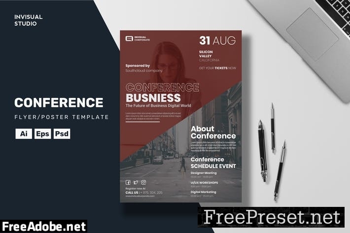 Conference Business - Flyer Template Q238MNZ