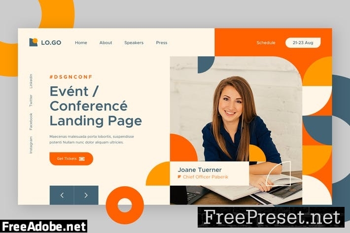 Conference Hero Header Template VEQFCH2