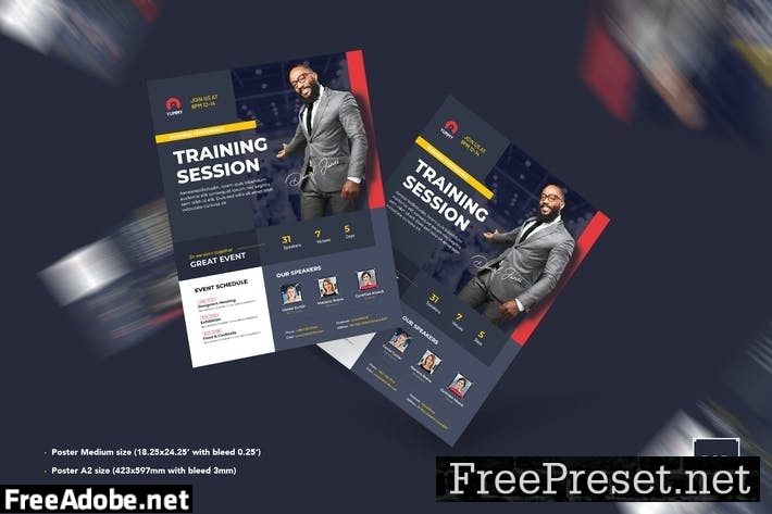 Conference Poster PSD Template LBS888R