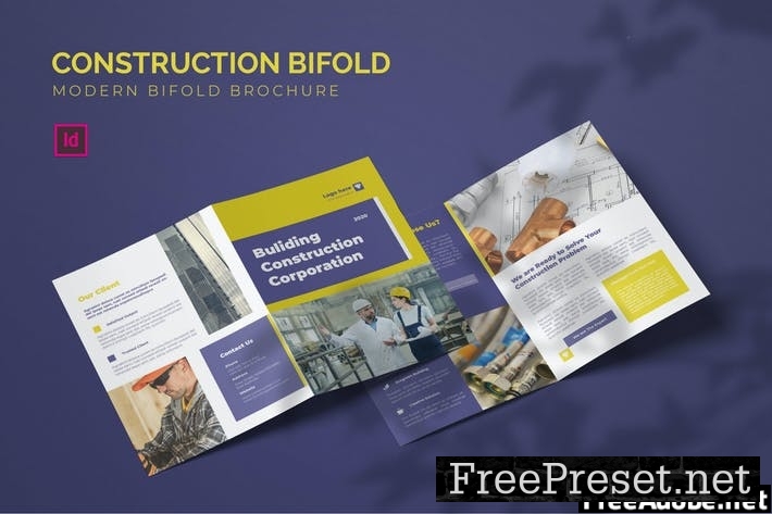 Construction Corporate - Bifold Brochure KZS9J4U