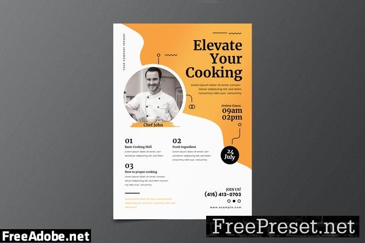 Cooking Class Online Flyer 4P4F55J