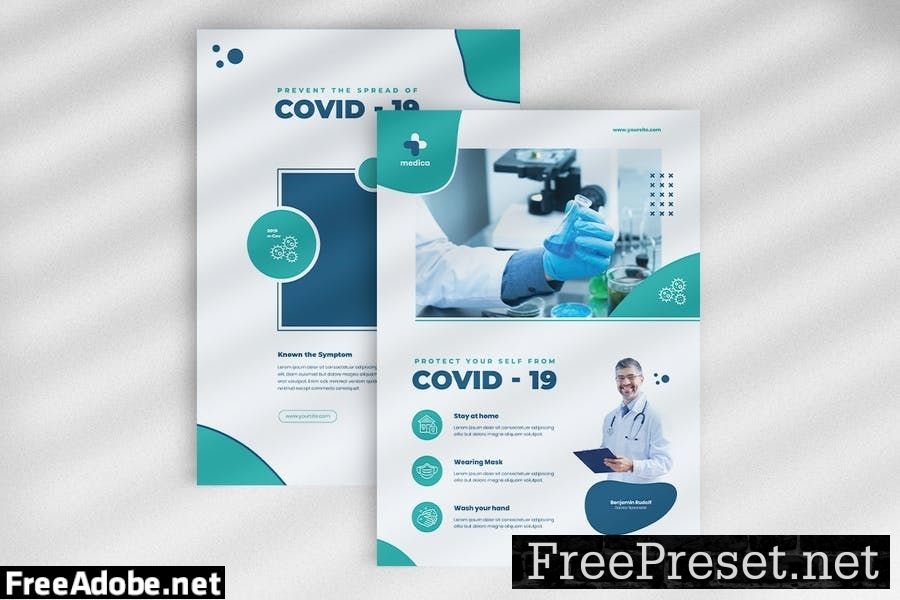 Corona Covid-19 Virus Flyer 56YCPDH