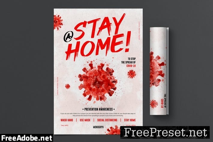 Corona Stay At Home Poster 43SBQ8K