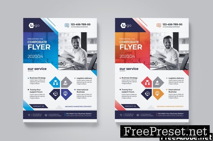 Corporate Business Flyer Template 67J2AE7