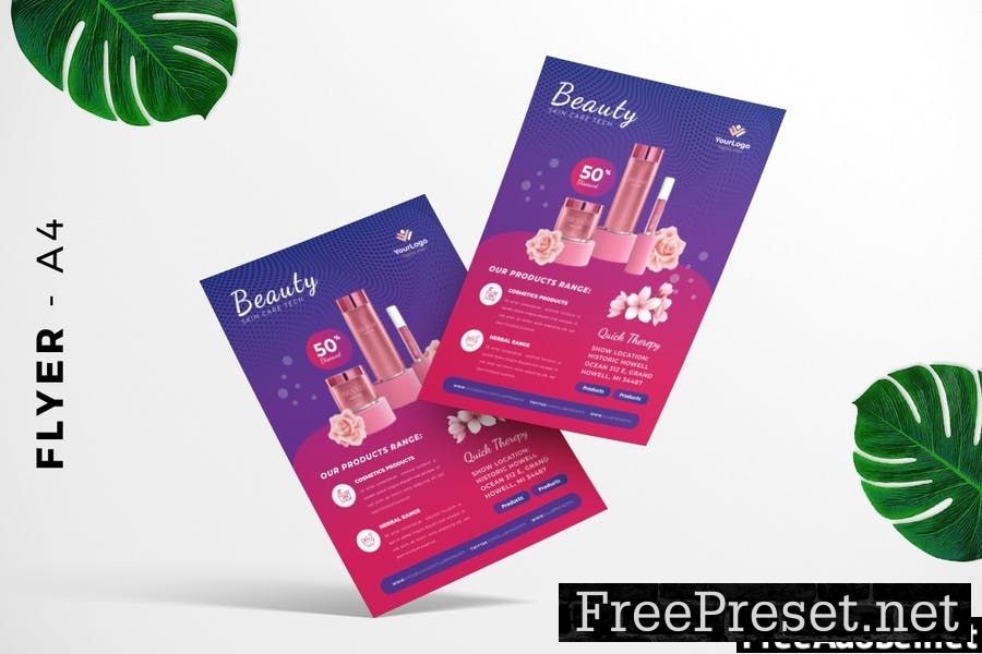 Cosmetics Product Flyer Design