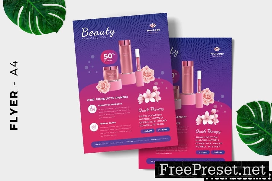 Cosmetics Product Flyer Design