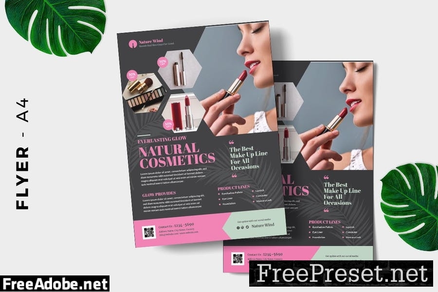 Cosmetics / Skin care flyer template Promotion