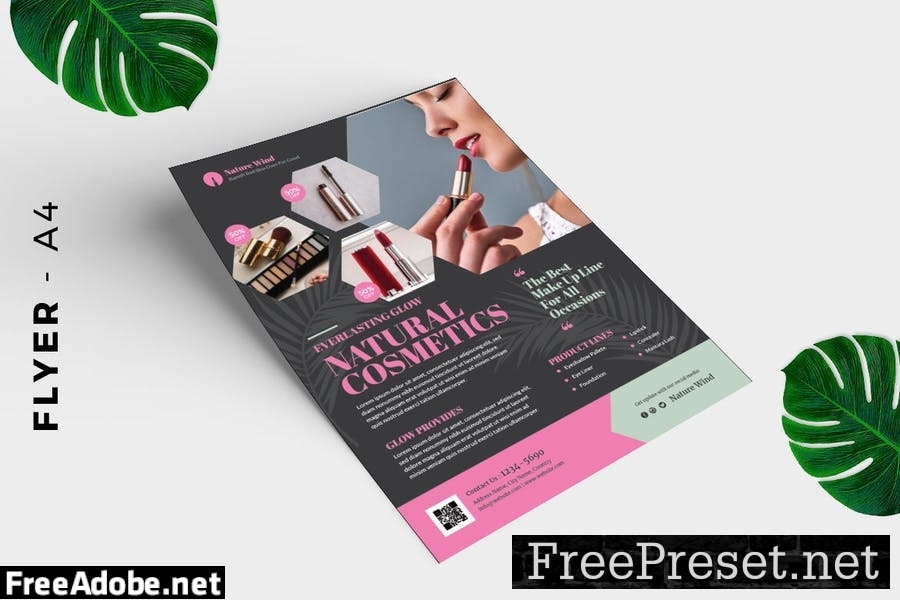 Cosmetics / Skin care flyer template Promotion