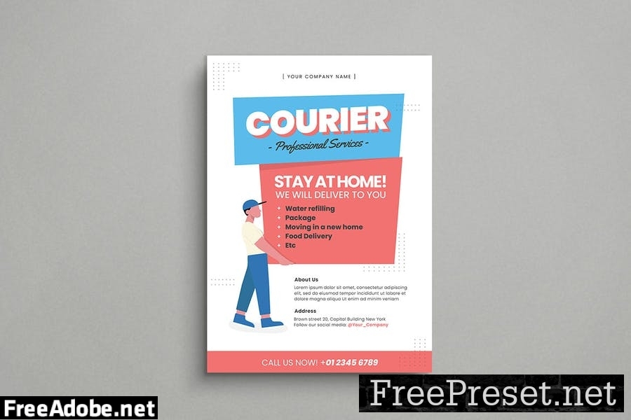 Courier and Logistics Service Flyer 3JAVMXC