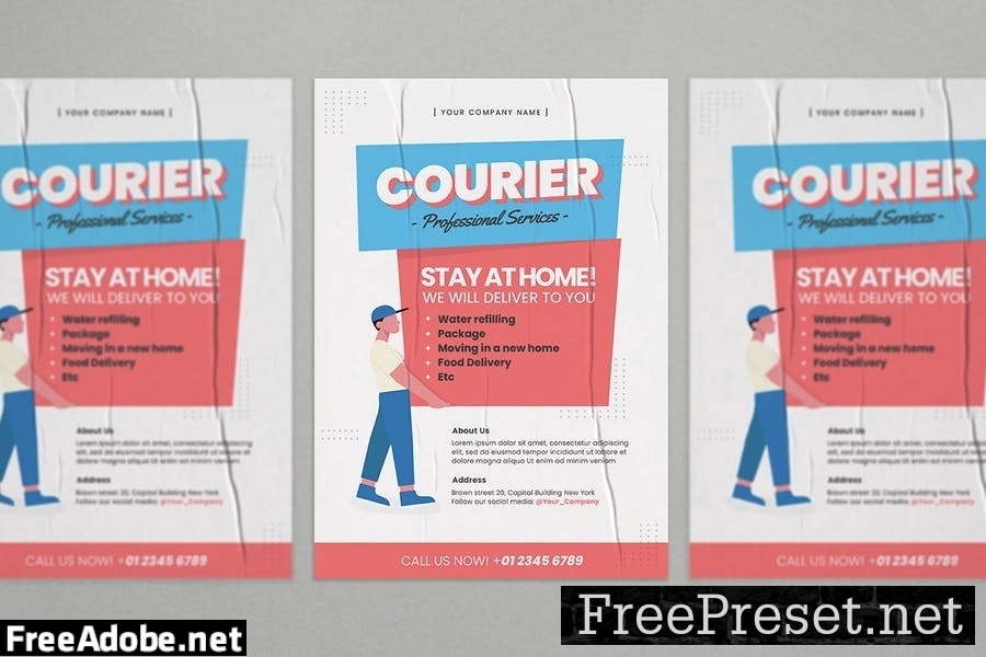 Courier and Logistics Service Flyer 3JAVMXC