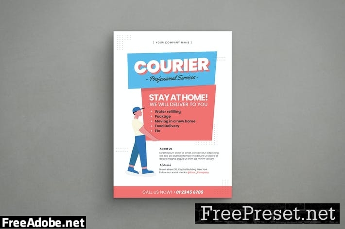 Courier and Logistics Service Flyer 3JAVMXC