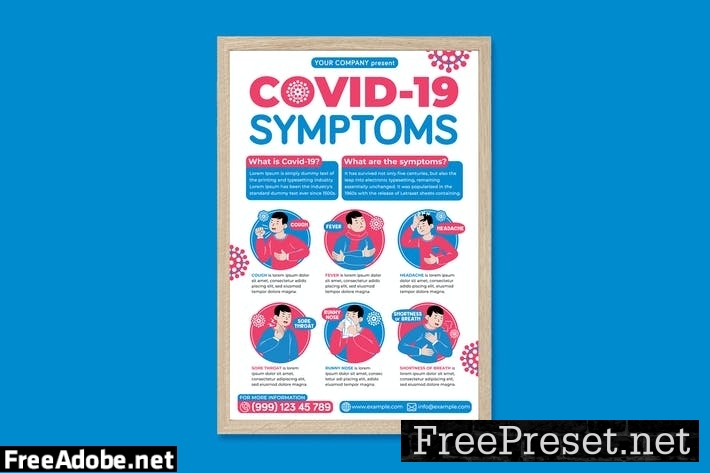 Covid-19 Symptoms Poster 3MNYXK2