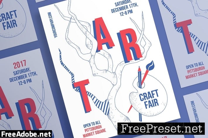 Craft Fair Poster Template RH76CF