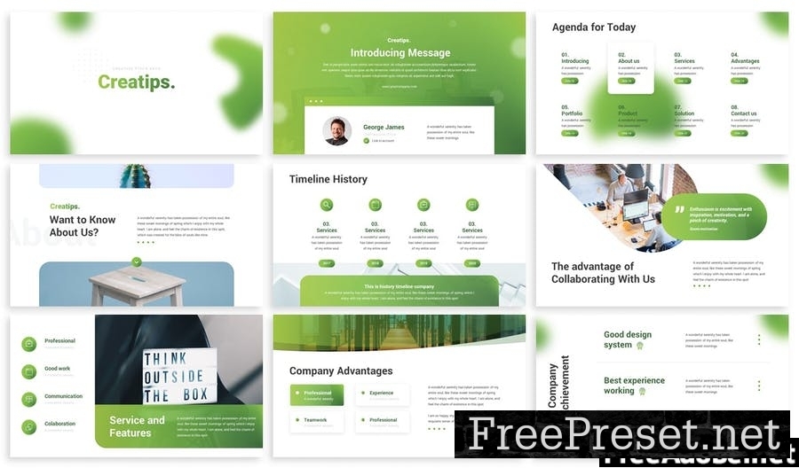 Creatips - Pitchdeck Powerpoint Template 8JGSKJS