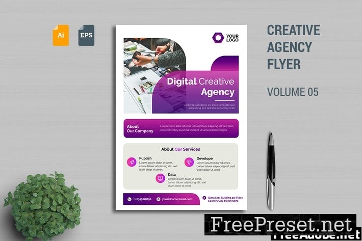 Creative Agency Flyer Template Vol. 05 HAACVKV