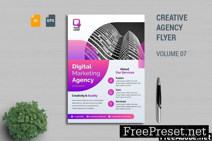 Creative Agency Flyer Template Vol. 07 47G8DGU