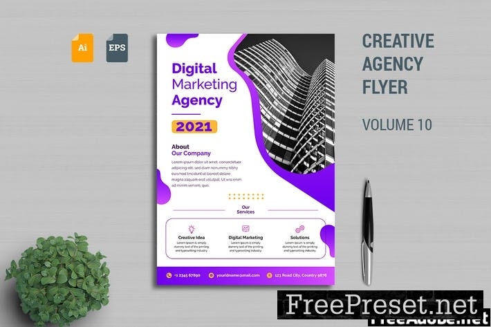 Creative Agency Flyer Template Vol. 10 K6HVLD2