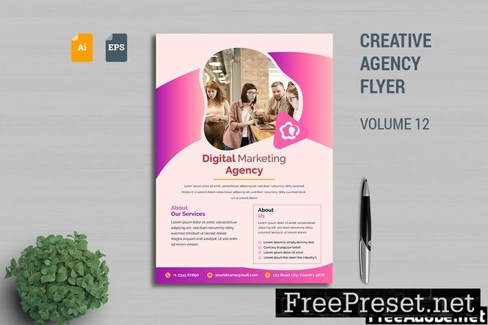 Creative Agency Flyer Template Vol. 12 MS46B3L