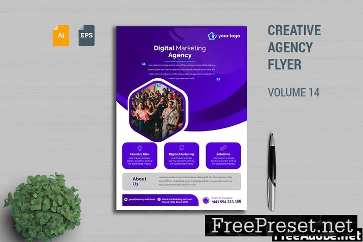 Creative Agency Flyer Template Vol. 14 JEC42A3