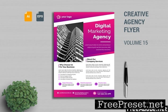 Creative Agency Flyer Template Vol. 15 F4LBUAF