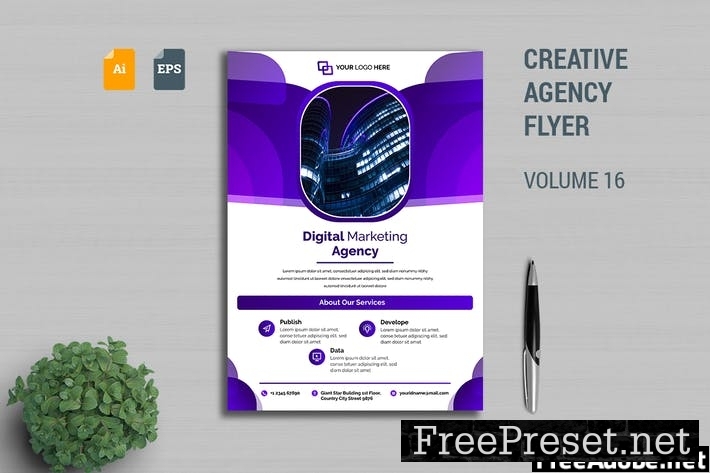 Creative Agency Flyer Template Vol. 16 2SS9J3P