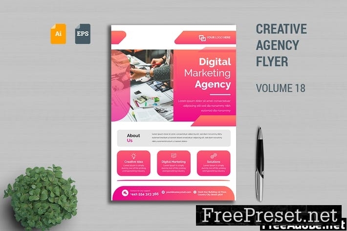 Creative Agency Flyer Template Vol. 18 TSC8BHP