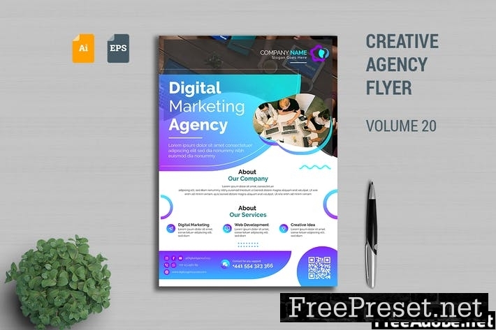 Creative Agency Flyer Template Vol. 20 7RSEU9V