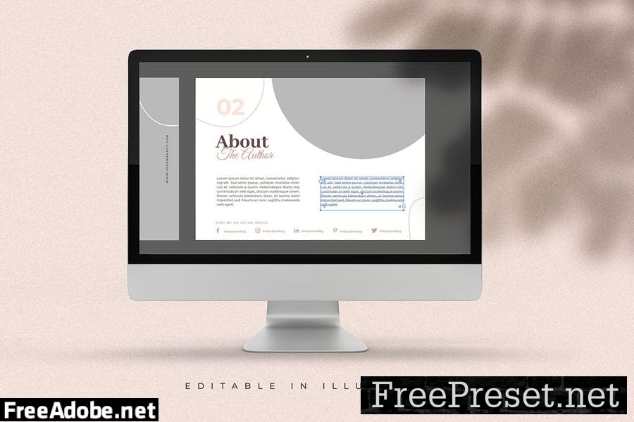 Creative Blogger Ebook Templates for Illustrator LJVMXRB