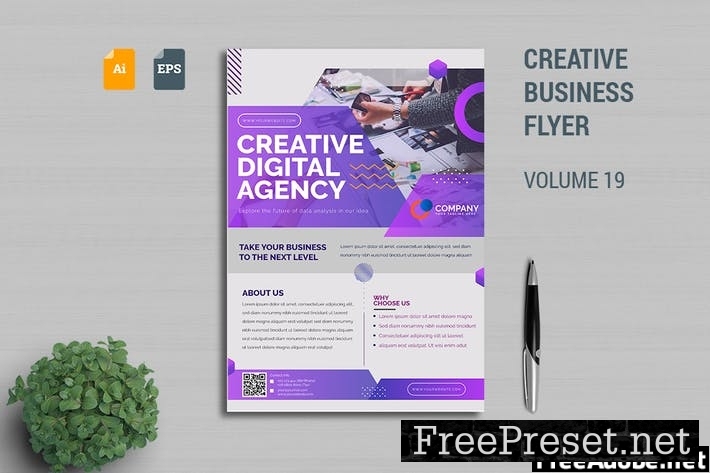 Creative Business Flyer Template Vol. 19 D95EQB9