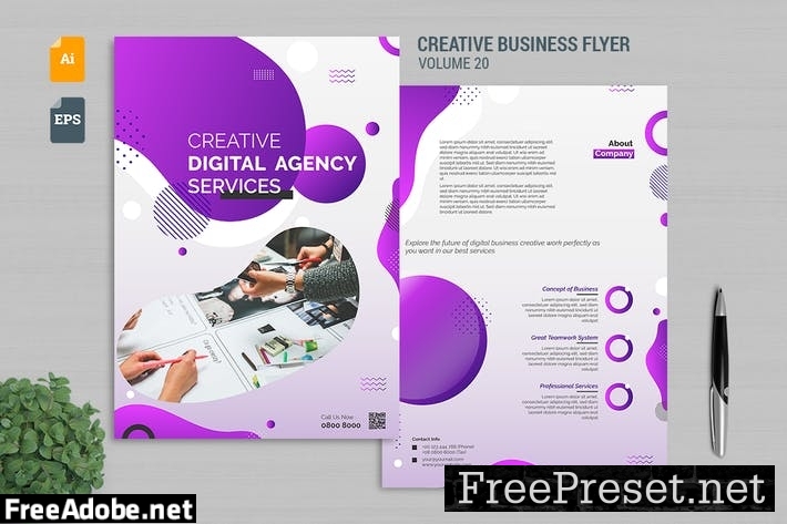 Creative Business Flyer Template Vol. 20 VP2CM9Q