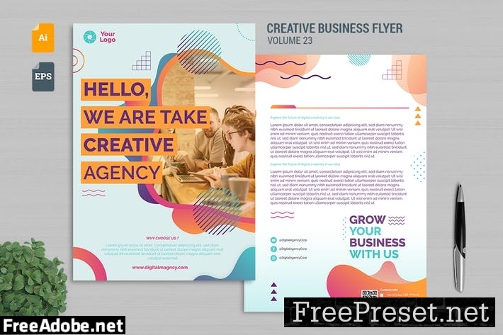 Creative Business Flyer Template Vol. 23 3FVT2CL