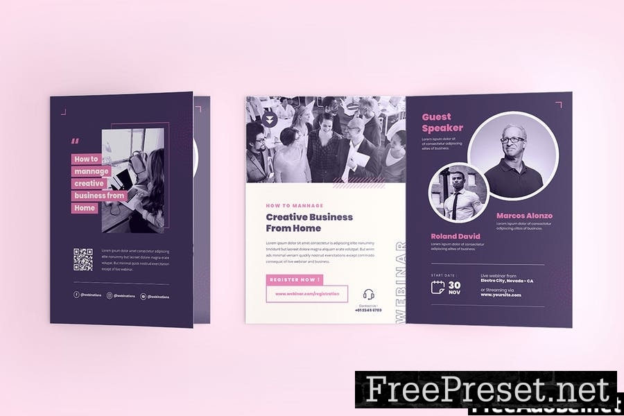 Creative Webinar Bifold Brochure