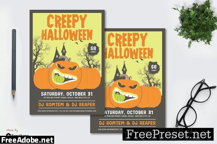 Creepy Halloween - Party Flyer RB XCFG3EV