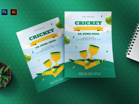Cricket Cup - Poster Template 3GUGHHR